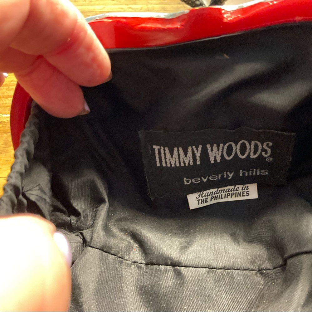 Timmy Woods Red Clutch Elegant Design